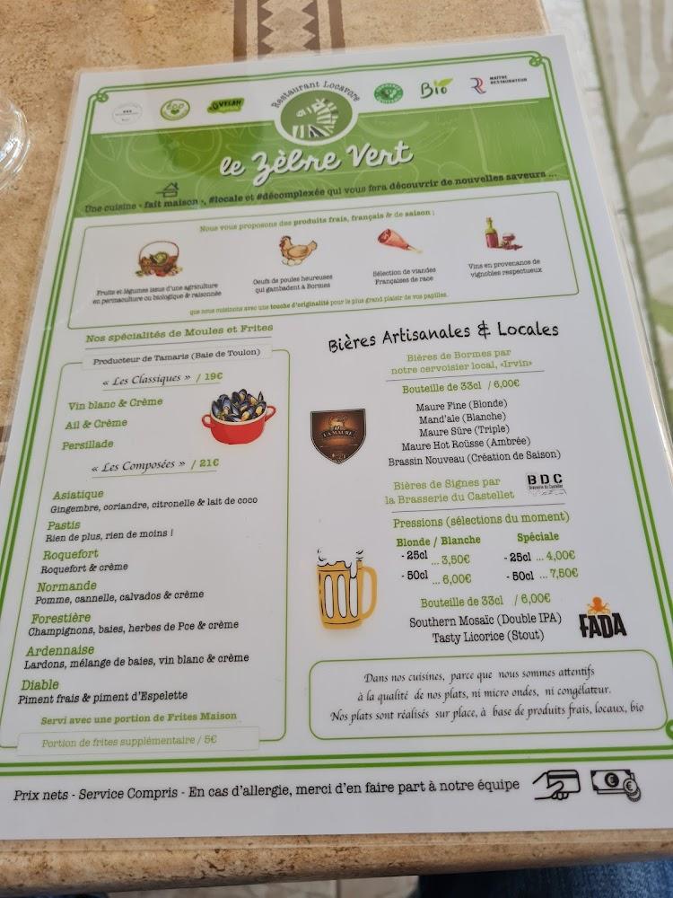Le Zebre Vert - Menu Image 2